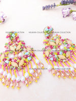 Load image into Gallery viewer, Statement Beaded Chandelier Earrings
