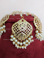 Load image into Gallery viewer, Heer Long Jadau Necklace Earrings Tikka
