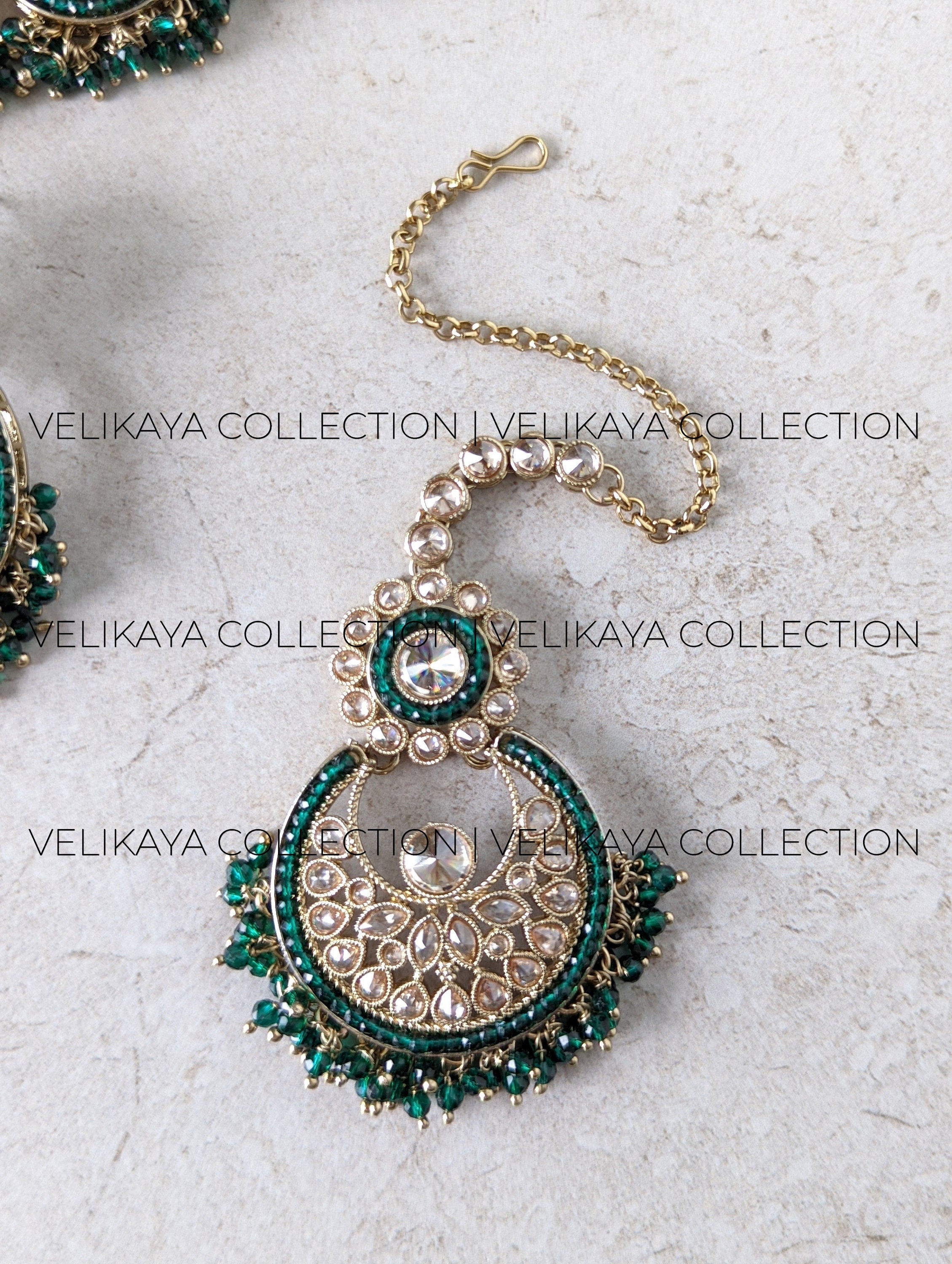 Aura - Green Wedding Necklace Set