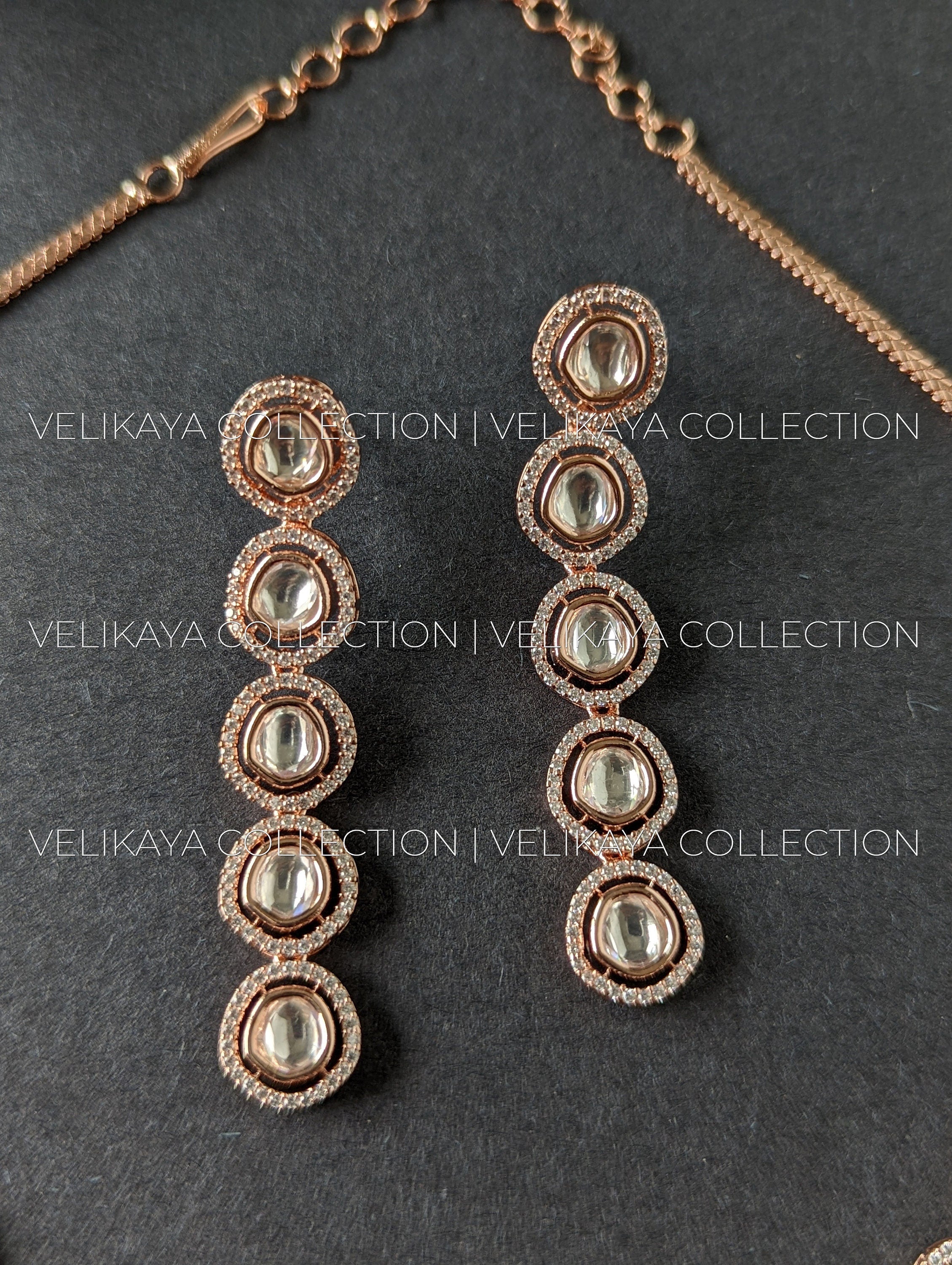 Sophie Uncut Kundan & American Diamond Necklace Set