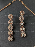 Load image into Gallery viewer, Sophie Uncut Kundan &amp; American Diamond Necklace Set
