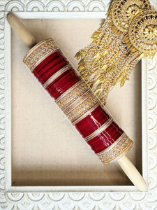 RED & GOLD CZ DIAMOND CHOODA